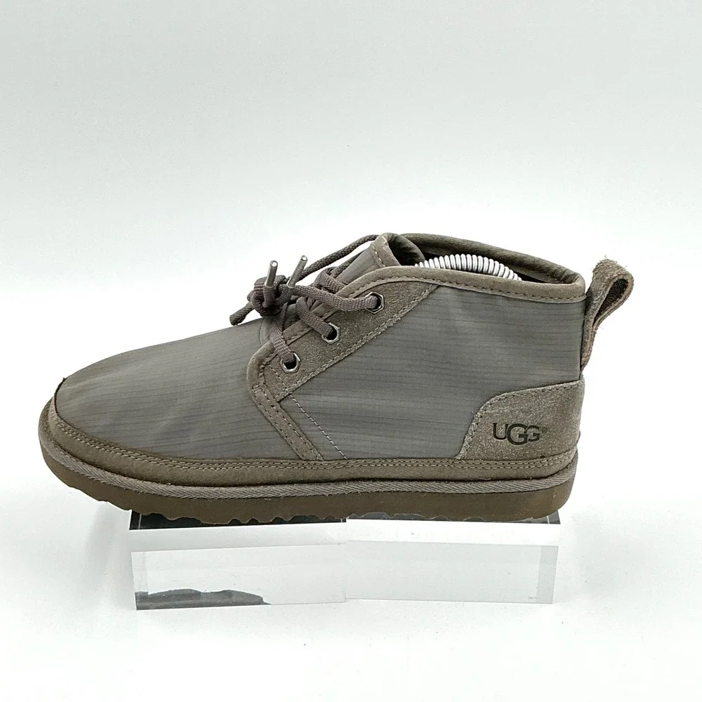 UGG Mens Size 6 Neumel Ripstop Grey Suede Lace Up Ankle Boots